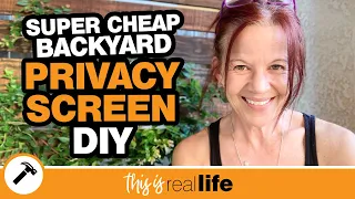 Super Cheap Backyard Privacy Screen DIY Tutorial Video - THIS IS REAL LIFE