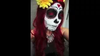 Mexican Sugar Skull Makeup (Red Head)