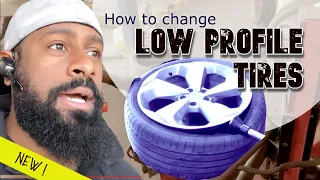 How to change LOW PROFILE tires using Multi Arm Tire Machine