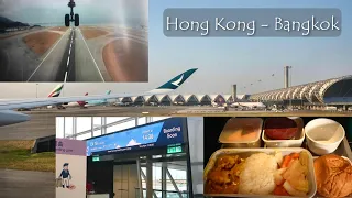 Hong Kong to Bangkok Cathay Pacific A350 Economy Class with ATC Air Traffic Control Conversations