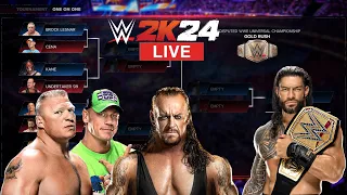 Live:- WWE2k 24 TOURNAMENT FOR UNDISPUTED WWE CHAMPIONSHIP | #wwe2k24 #wwe2k24gameplay #rushplayz