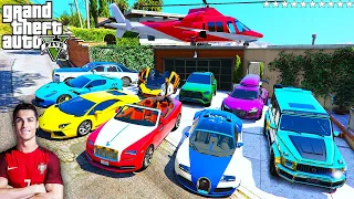 GTA 5 - Stealing Every Super Cars From Cristiano Ronaldo With Franklin! | (Real Life Cars #176)