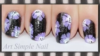 Китайская роспись ногтей для начинающих | One Stroke Flower Nails