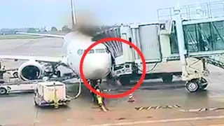 AIRPLANE KISSED THE TRUCK