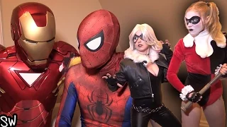 SPIDER-MAN & IRON MAN vs HARLEY QUINN & BLACK CAT