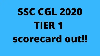 SSC CGL 2020 Tier 1 scorecard out! 170 marks in tier 1 ?? #ssc #ssccgl #ssccgl2020