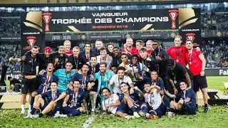 مراسم تتويج باريس سان جيرمان بكأس الأبطال || PSG vs Rennes -  France Super Cup 3/8/2019