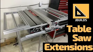 Table Saw Side Extensions Using Aluminum Extrusions