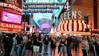 DOWNTOWN FREMONT STREET LAS VEGAS NIGHT SCENES APRIL 2024 VLOG 935