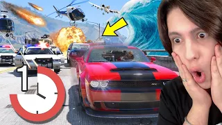 A CADA 1 SEGUNDO COMEÇA O CAOS NO GTA 5!!(Tentando Sobreviver)