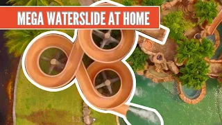 MOST AMAZING POOL WATERSLIDE EVER!!