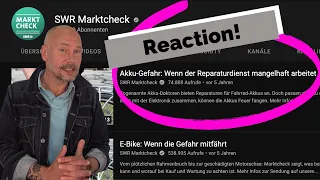 Akku-Gefahr - Wenn der E-Bike Akku schlecht repariert wird / Reaction SWR Marktcheck