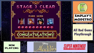 Disney's Aladdin - SNES - All Red Gems - #2 - Stage 2