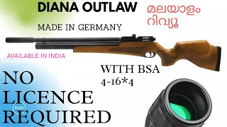 DIANA OUTLAW @ 72000  WITH BSA 4-16*44 SCOPE FULL REVIEW WITH ACCURACY CHCKING.