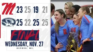 HIGHLIGHTS | Ole Miss Volleyball vs. Missouri 1-3 (11/27/19)