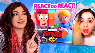 UMA JOGADORA ANTIGA e uma INICIANTE ASSISTINDO as ANIMAÇÕES do BRAWL STARS! React. @Guiminha1​