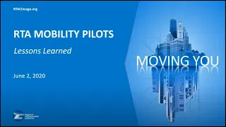 #TransportationTuesday:  RTA Mobility Pilots—Lessons Learned