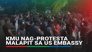 Kilusang Mayo Uno nag-protesta malapit sa US Embassy | ABS CBN News