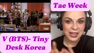 Reacting to V of BTS-  Tiny Desk Korea