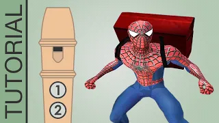 Spider-Man 2 Pizza Delivery Theme - Recorder Tutorial (MEME Song)