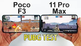 Poco F3 vs iPhone 11 Pro Max PUBG MOBILE TEST - IOS 14.6 PUBG TEST🔥