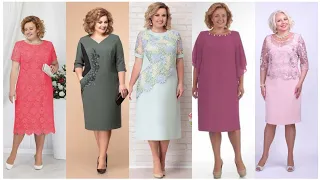 Most beautiful and gorgeous plus size mother of the bride dresses | trendy party wear dress 2024