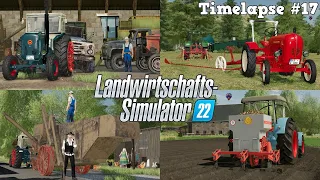 BERGUNG der unglaublichen SCHEUNENFUNDE! 🤩🚜💨 NEUE WIESE mähen mit PORSCHE?🌿🤔| [LS22] - Timelapse #17