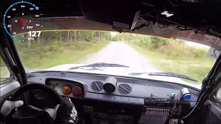 Multia ralli 2018 EK4 Täyttä isolle hypylle ja koukattiin ojan kautta kyltti nurin.