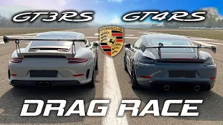 PORSCHE GT4 RS vs GT3 RS - TIME TO DRAG