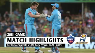 Pretoria Capitals vs Mi Cape Town 26th Match | SA20 League | Full Highlights 2023