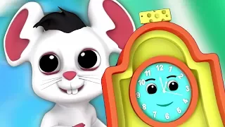 Хикори Дикори Док | 3d рифмы для младенцев | Animated Songs | Poem for Babies | Hickory Dickory Dock