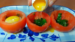Just put an egg in a tomato and you will be amazed! Simple and delicious breakfast recipe