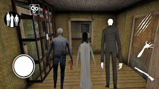 Escaping as Slendrina, Grandpa & Slenderman in Granny Chapter Two | Granny 2 Mod Menu