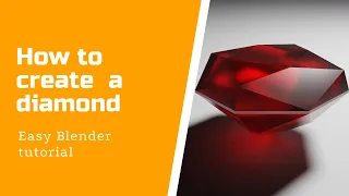 How to create a diamond in Blender 3d easy