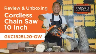 Review & Unboxing GKC1825L20-QW Cordless Chain Saw 10 Inch