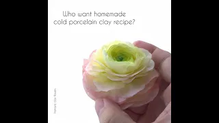 Ranunculus - homemade cold porcelain clay flowers
