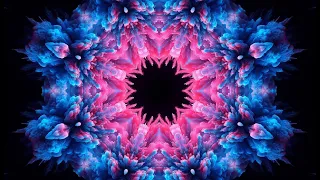 Mandala Screensaver Video 4K No Sound - Blue Pink Background Video - Calm Your Mind