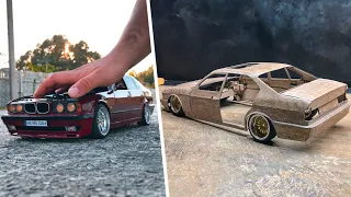 HOW TO MAKE A CAR FROM CARDBOARD? BMW E34 (RC)