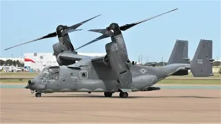 (HD) US Air Force CV-22 Osprey Takeoff @ Ft Worth Alliance Airport!