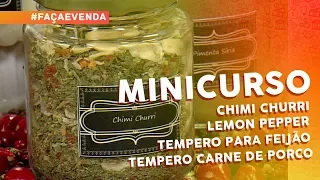 Minicurso de Temperos Caseiros: Chimi Churri, Lemon Pepper, para Feijão e Carne de Porco