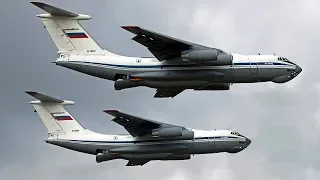 ✈Тверь - Мигалово. Взлет группы ВТА: Ан-124, Ил-76, Ан-22.