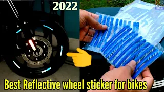 Best Reflective bike or motorcycle wheel rim decals stickers 2022 hindi.