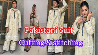 Pakistani Suit Cutting & Stitching / Eid Outfit Sewing Tutorial / scratch outfit /Rajveerpunni #eid