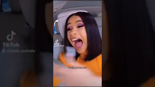 A good morning bitch from Cardi B in Carpool Karaoke with James Corden