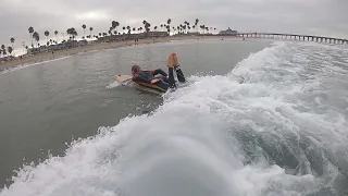 Surfing Newport Beach Pier