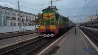 Чме3-3505 подает на посадку на 3й путь поезд 92 Полтава-Москва