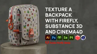 Texture a backpack using Adobe Firefly, Substance 3D and Cinema 4D