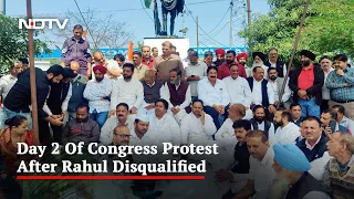 Day 2 Of Congress Protest Over Rahul Gandhi's Disqualification