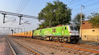 Crazy 130Kmph😨 WAP7 Mumbai Rajdhani+CST Rajdhani+Garib Rath attacks Faridabad -Indian Railways