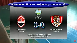 Чемпионат области по футзалу. U-11. УФК-Парус (2011) - ДЮСШ-7 Амур (2011). 20.02.2022